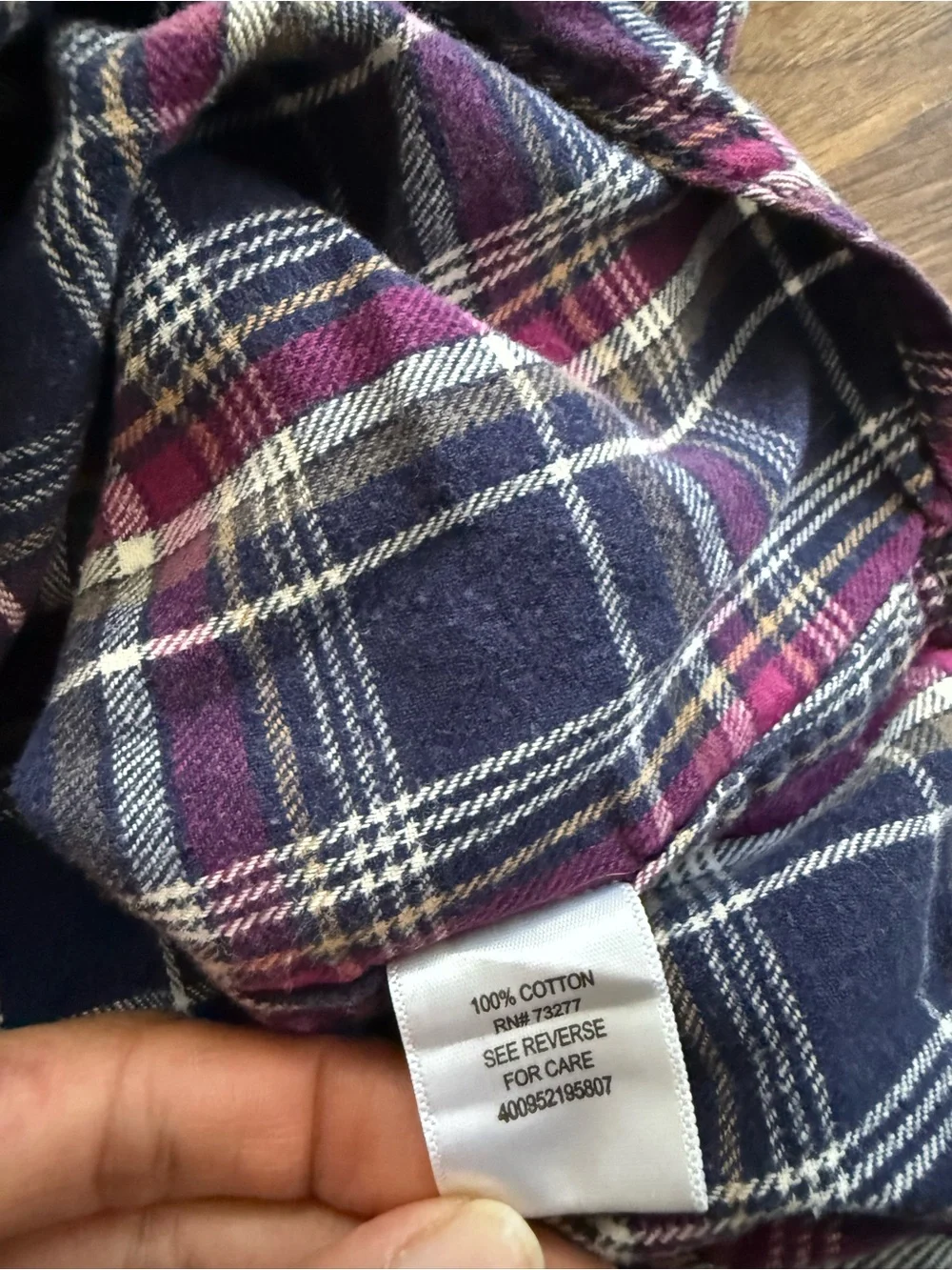 Sonoma Navy and Burgundy Plaid Button-Down Shirt